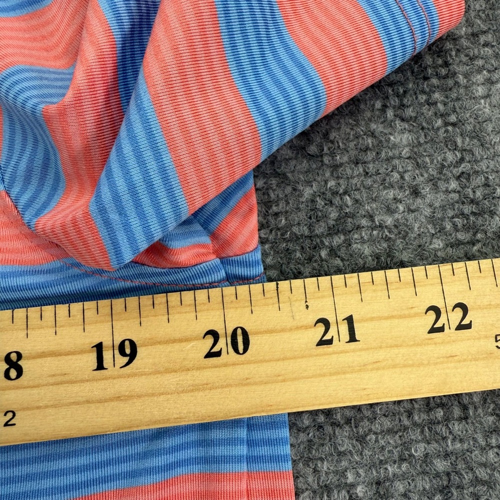 Southern Tide Polo Shirt Mens Medium Striped Tide To Trail Performance Golf - Picture 9 of 11